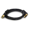 VGA EXT CABLE DBHD15M/F 6FT BLACK GOLD PLATED