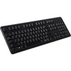 KEYBOARD STANDARD USB WIRED ERGONOMIC BLACK