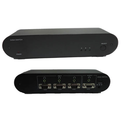 DATA SW BOX DB15FHD 3WAY PUSH WITH AUDIO