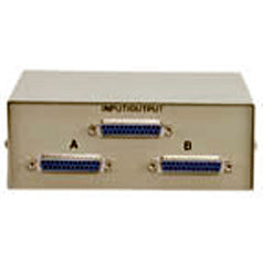 DATA SW BOX DB25F 2WAY ROTARY