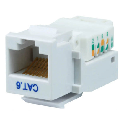KEYSTONE JACK CAT6 WHT TOOLLESS WHITE RJ45 KEYSTONE JACK