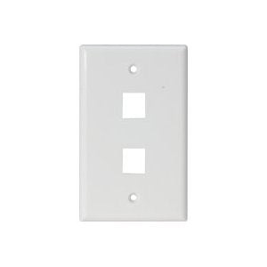 WALL PLATE 2PORT WHITE