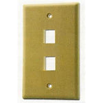 WALL PLATE 2PORT IVORY