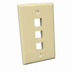 WALL PLATE 3PORT IVORY