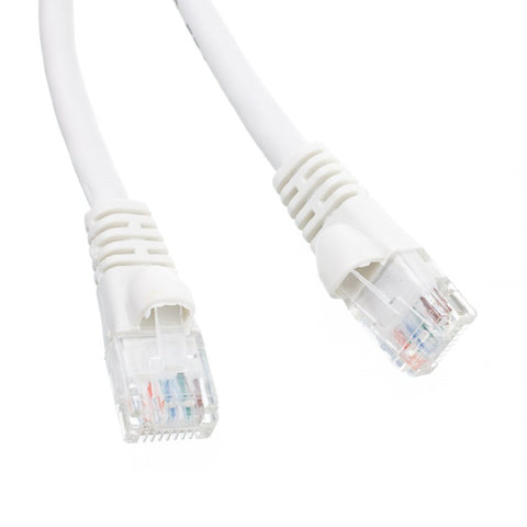 PATCH CORD CAT5E WHT 15FT SNAGLESS BOOT