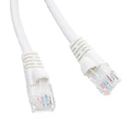 PATCH CORD CAT5E WHT 1FT SNAGLESS BOOT
