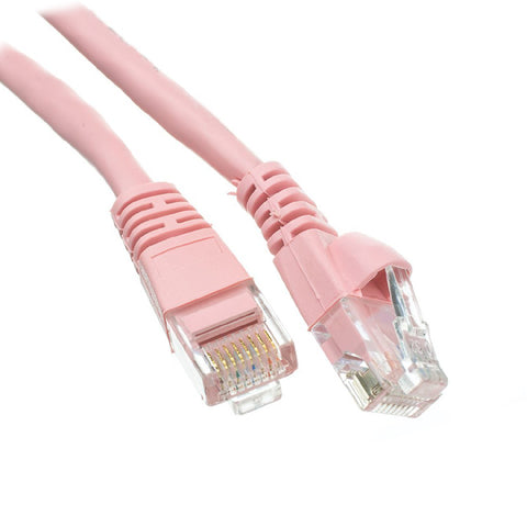 PATCH CORD CAT5E PINK 25FT SNAGLESS BOOT