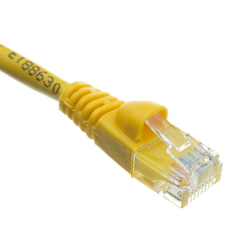 PATCH CORD CAT5E YELLOW 5FT SNAGLESS BOOT
