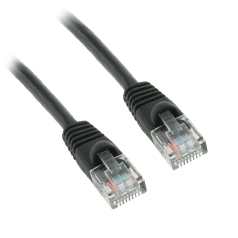 PATCH CORD CAT5E BLK 2FT SNAGLESS BOOT