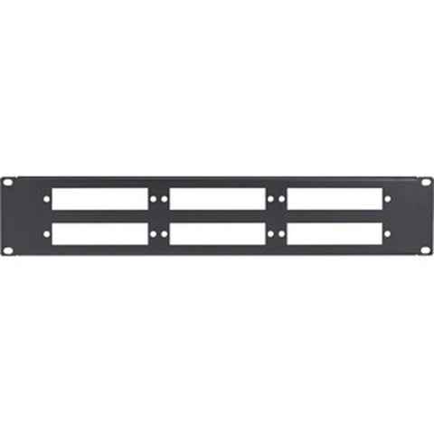 PATCH PANEL FIBER OPTIC BLANK 2U 6SLOT REGULAR BLACK RACKMOUNT.