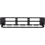 PATCH PANEL FIBER OPTIC BLANK 2U 6SLOT UNIVERSAL BLACK RACKMOUNT.