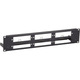 PATCH PANEL FIBER OPTIC BLANK 2U 6SLOT UNIVERSAL BLACK RACKMOUNT.