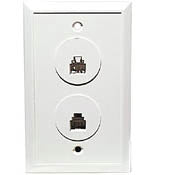 WALL PLATE MOD JK 6P6C BLACK