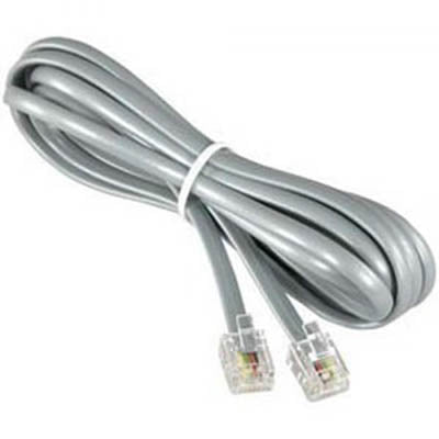MODULAR CABLE 6P4C M/M 6FT GRAY