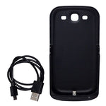CELL PHONE BATTERY POWER PACK RUBBER CASE FOR SAMSUNG GLAXY S3