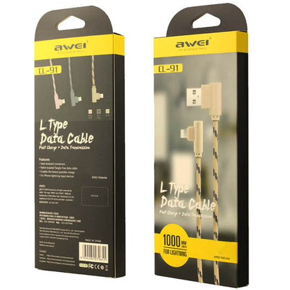 USB CABLE A MALE TO LIGHTNING 8P RA 3FT ASSORTED COLORS IPHONE