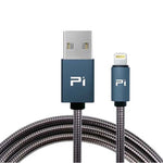 USB CABLE A MALE TO LIGHTNING 8P 6FT BLK METAL FAST CHARGE IPHONE