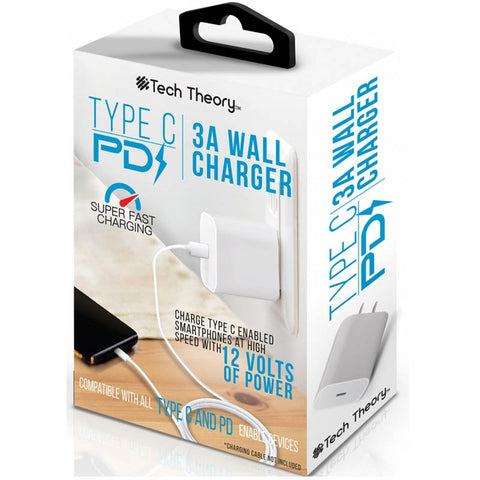 USB-C PD WALL CHARGER 5VDC@3A POWER DELIVERY PORT