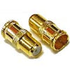 F ADAPTER PLUG-JACK PUSH GOLD