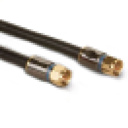 VIDEO CABLE RG6 F M/M 3FT QUAD SHIELD BLACK