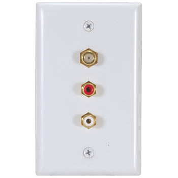 WALL PLATE F FEM 2XRCAJK PLAS WHT