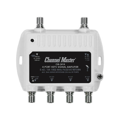 TV AMPLIFIER/SPLITTER 4WAY 8DB 54 TO 1002MHZ