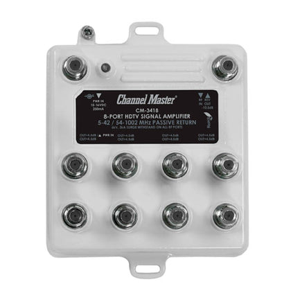 TV AMPLIFIER/SPLITTER 8WAY 4DB 50-1002 MHZ
