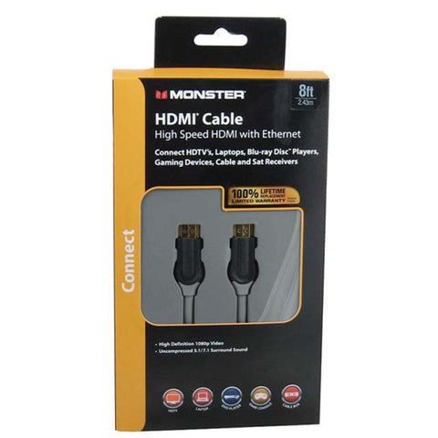 HDMI TO HDMI CABLE 8FT GRY HD