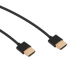 HDMI TO HDMI CABLE 1.5FT 4K ROUND BLACK ULTRA-THIN