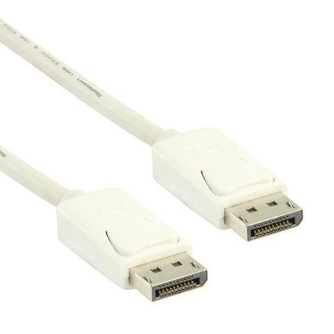 DISPLAYPORT MALE-MALE 6FT CABLE WHITE