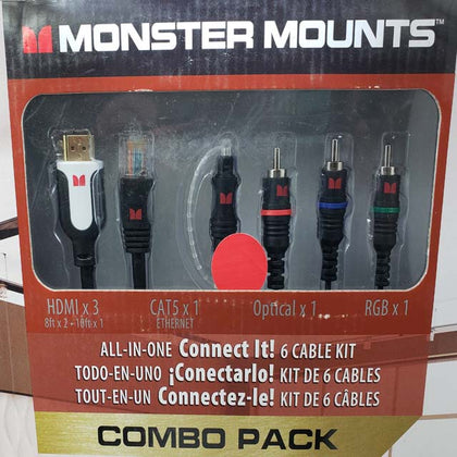 HDTV KIT WITH 4 TYPE OF CABLES HDMIX3 CAT5X1 OPTICALX1 RGBX1