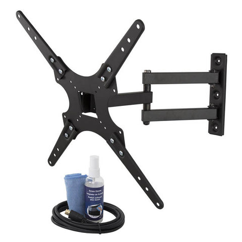 TV WALLMOUNT 26-55IN TILT/SWIVEL 66LB W/HDMI SCREEN CLEANER CLOTH