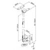 TV CEILINGMNT UPTO 37IN TILT & SWIVEL 80LB SILVER