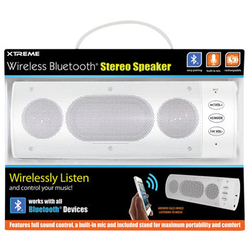 SPEAKER WIRELESS BLUETOOTH WHITE WITH BUILT-IN MICROPHONE