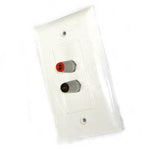 WALL PLATE BINDING POST 2POS RED/BLK