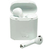 EARPHONE BLUETOOTH W/MIC WHITE WIRELESS RECHARGEBLE