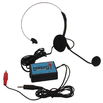 HEADSET WITH MICROPHONE AND PARROTT TRANSLATOR
