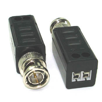 BNC PLUG TO 2POS TERMINAL BLOCK PASSIVE VIDEO BALUN SURGE PROTEC