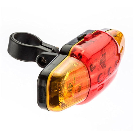 BICYCLE SAFETY FLASHER W/CLIP 5LED YELLOW & RED REQUIRES 2AA