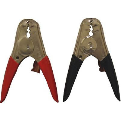 BOOSTER CABLE CLAMP SET BLACK & RED 2PC/SET