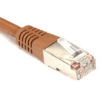 PATCH CORD CAT5E BRN 20FT SHIELD BOOT