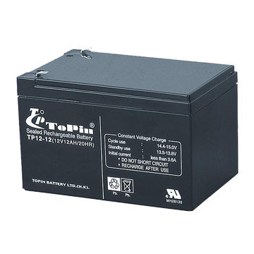 BATTERY LEAD ACID 12V 12AH QTAB 5.98X3.85X3.74IN(LXWXH)