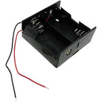 BATTERY HOLDER DX2 PLASTIC BLK WITH WIRES