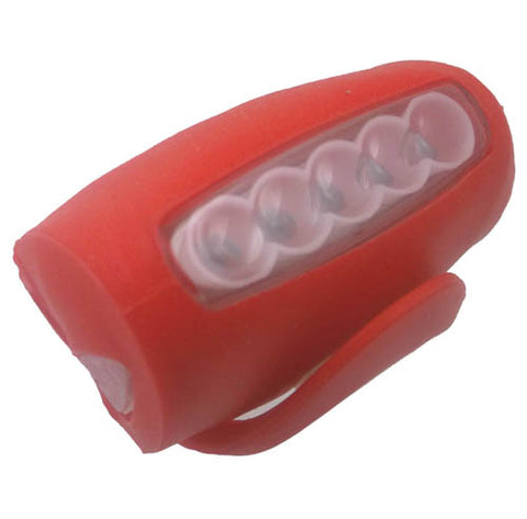 FLASHLIGHT SAFETY RED/WHITE 5LED WITH 3 AAA BATTERY BICYCLE LIGHT