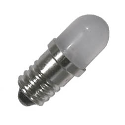 LED BULB SCREW GREEN 12VDC 20MA 1300MCD T3 1/4(10MM)