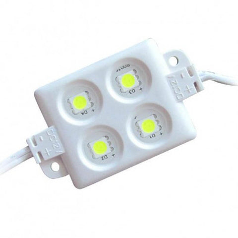 LED LAMP MODULE 12V WHITE 5050 4LED  1A IP65 38X33X4MM