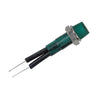 INDICATOR 12V LED 7MM GRN W/WIRE 15MA 24MCD