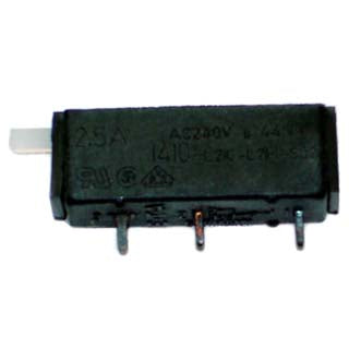 CIRCUIT BREAKER 2.5A 240VAC PUSH CHMT 1P 15MM DIA QT BLK