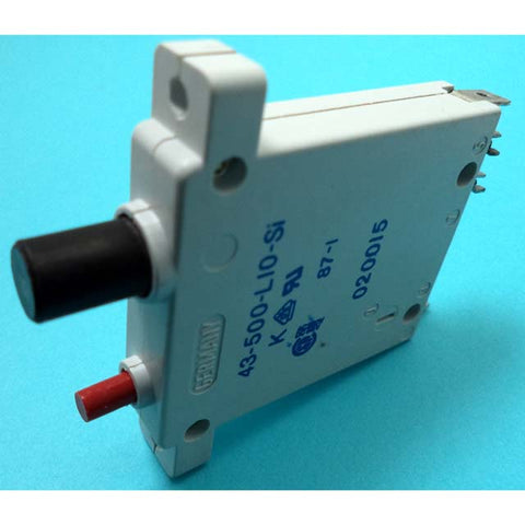 CIRCUIT BREAKER 15A 250VAC PUSH 1P QT WITH RESET BUTTON