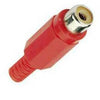 RCA JACK INLINE SOL PLASTIC RED TIN
